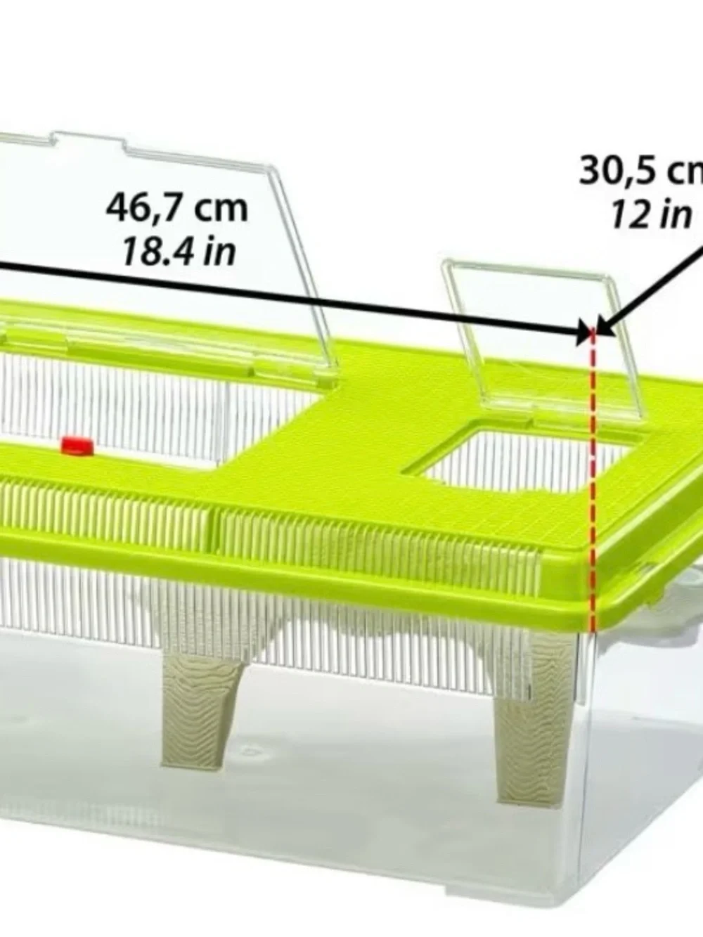 New Green Ferplast GEO FLAT LARGE Terrarium For Reptiles , Fish, And Insects